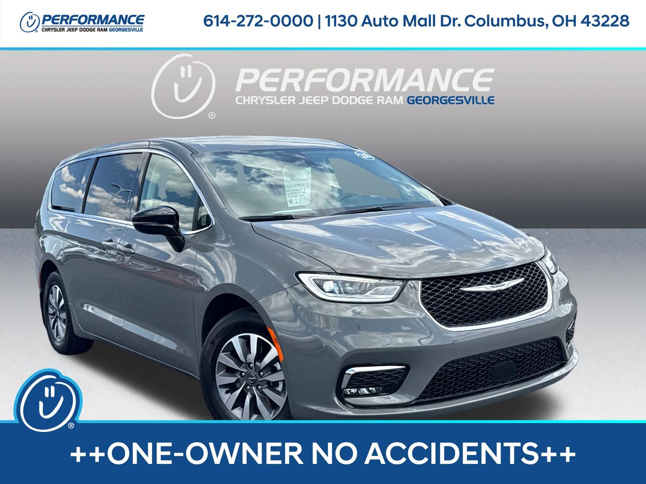 Ceramic Gray Clearcoat 2024 Chrysler Pacifica Hybrid Minivan Front-Wheel Drive Continuously Variable Transmission