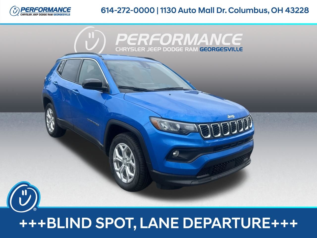 Hydro Blue Pearlcoat 2024 Jeep Compass SUV / Crossover Four-Wheel Drive 8-Speed Automatic