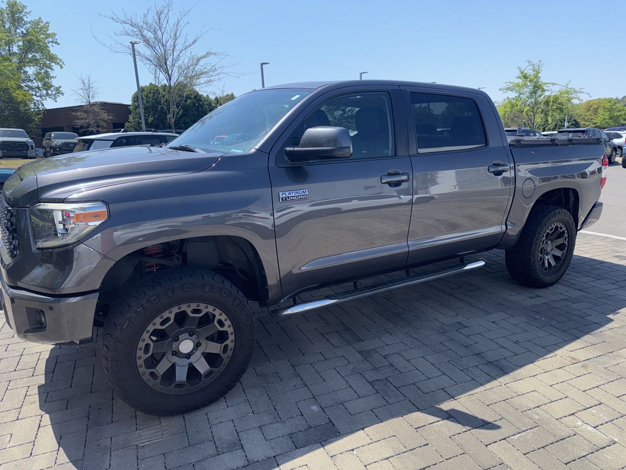 Magnetic Gray Metallic 2018 Toyota Tundra Platinum CrewMax 5.7L FFV 4WD Pickup Truck Four-Wheel Drive 6-Speed Automatic Overdrive