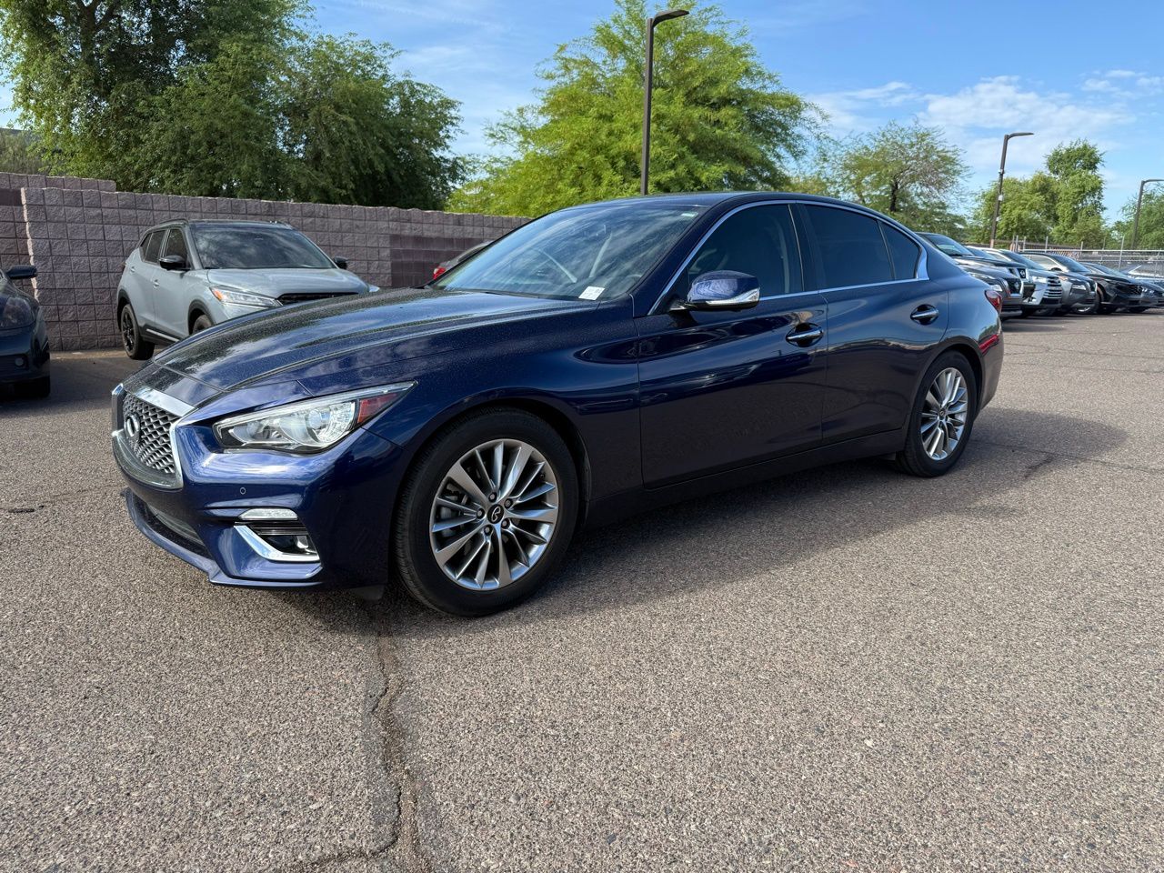 Grand Blue 2023 INFINITI Q50 Luxe RWD Sedan Rear-Wheel Drive 7-Speed Automatic Overdrive