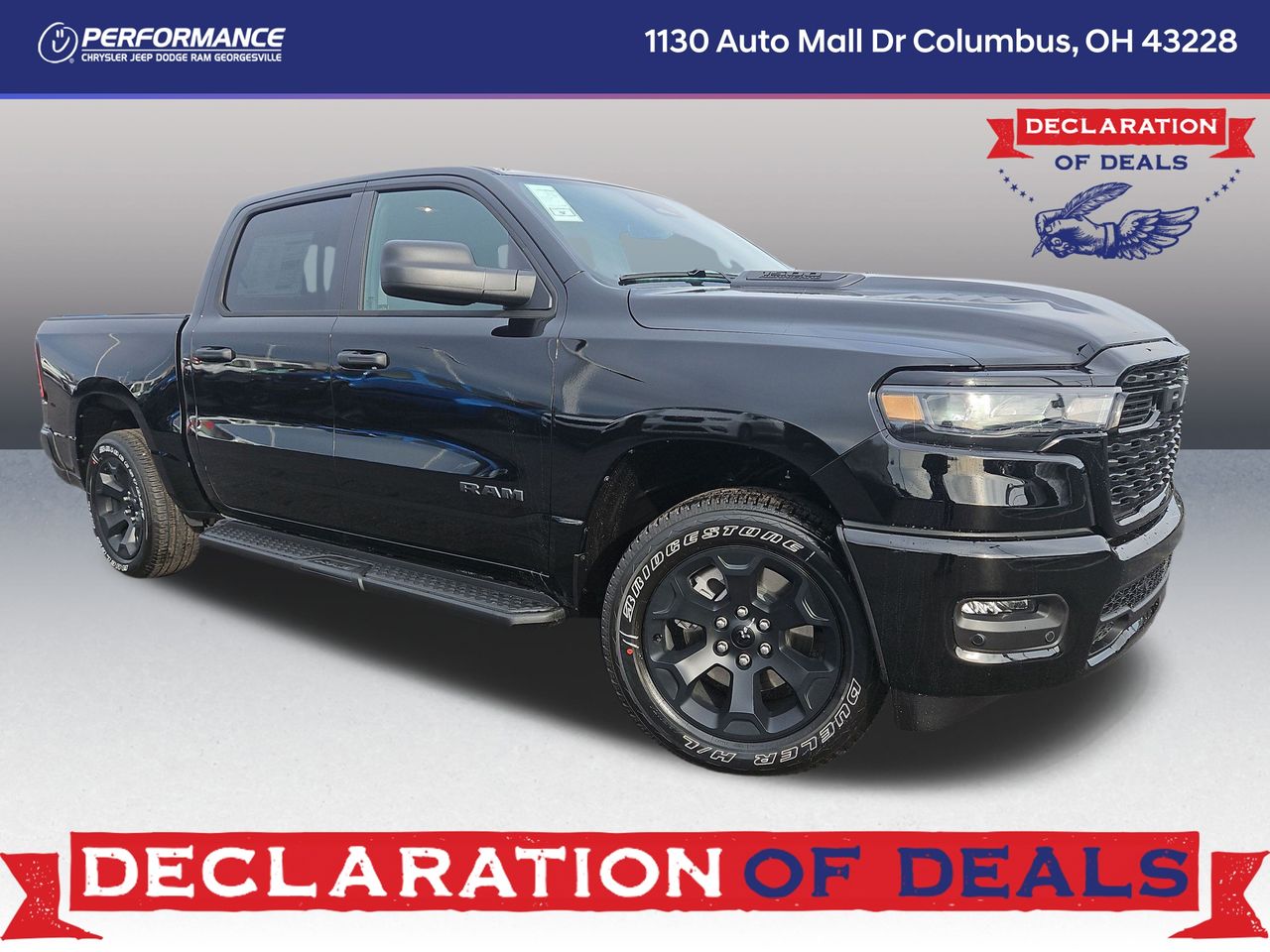 Diamond Black Crystal Pearlcoat 2026 RAM 1500 Express Crew Cab 4WD Pickup Truck Four-Wheel Drive 8-Speed Automatic