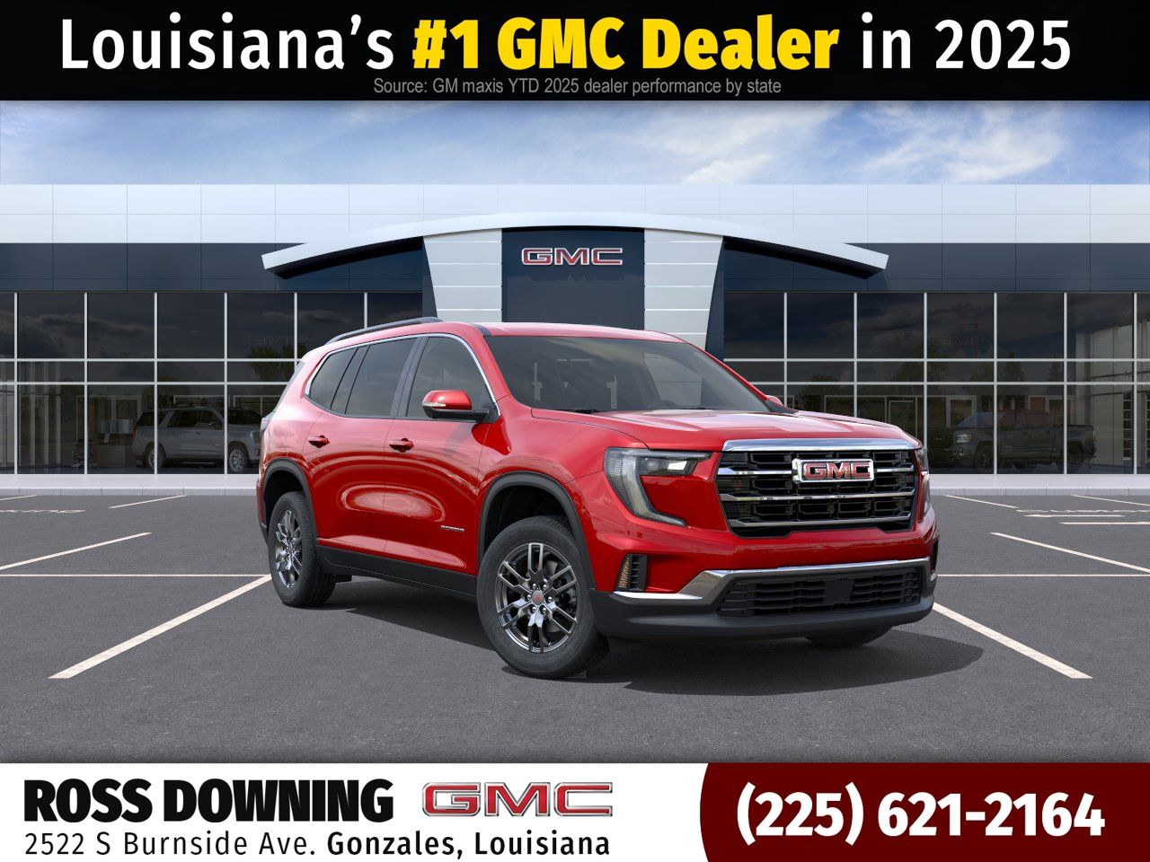 Volcanic Red Tintcoat 2026 GMC Acadia SUV / Crossover Front-Wheel Drive 8-Speed Automatic