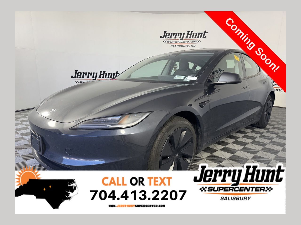 Gray 2025 Tesla Model 3 Sedan Rear-Wheel Drive 1-Speed Automatic