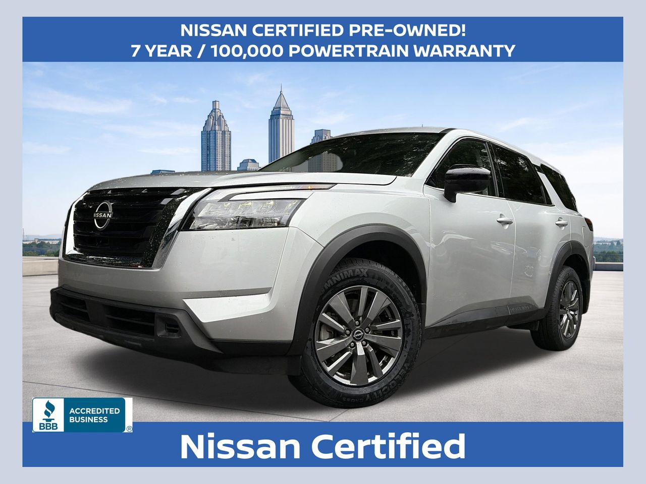 Brilliant Silver Metallic 2025 Nissan Pathfinder S FWD SUV / Crossover Front-Wheel Drive 9-Speed Automatic