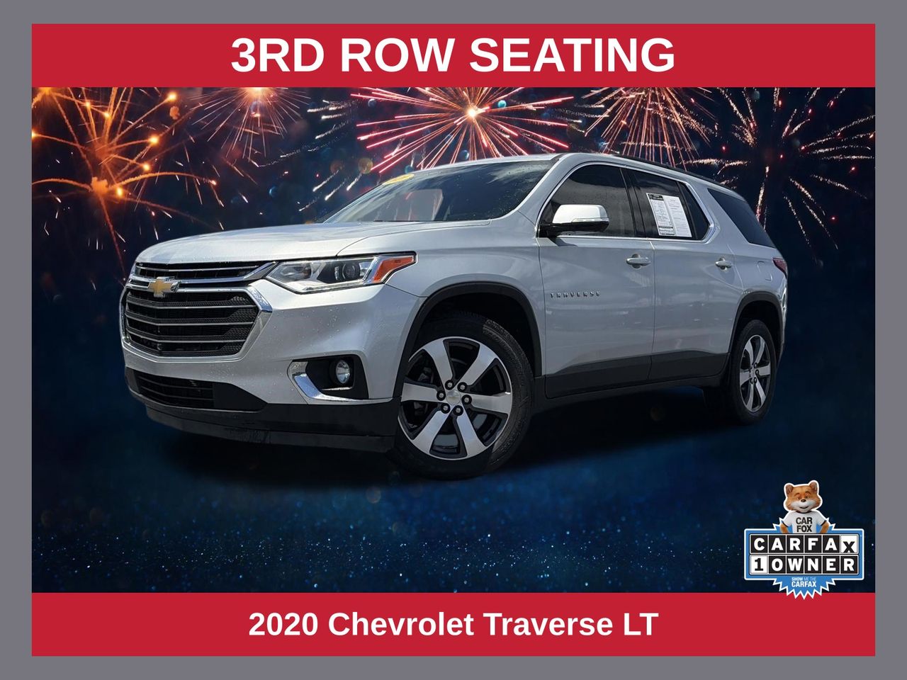 Silver Ice Metallic 2020 Chevrolet Traverse SUV / Crossover Front-Wheel Drive 9-Speed Automatic