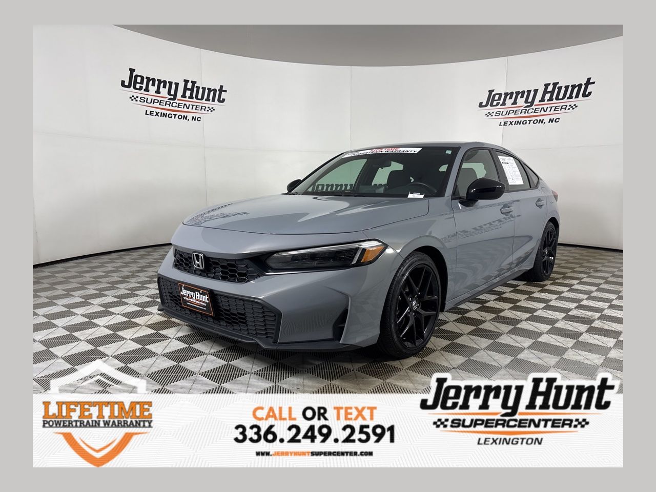 Gray 2025 Honda Civic Hatchback Sport FWD Hatchback Front-Wheel Drive Continuously Variable Transmission