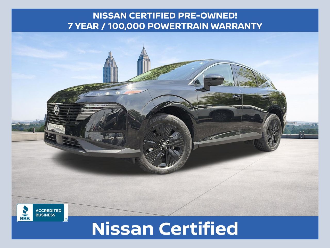 Super Black 2025 Nissan Murano SV AWD SUV / Crossover All-Wheel Drive 9-Speed Automatic