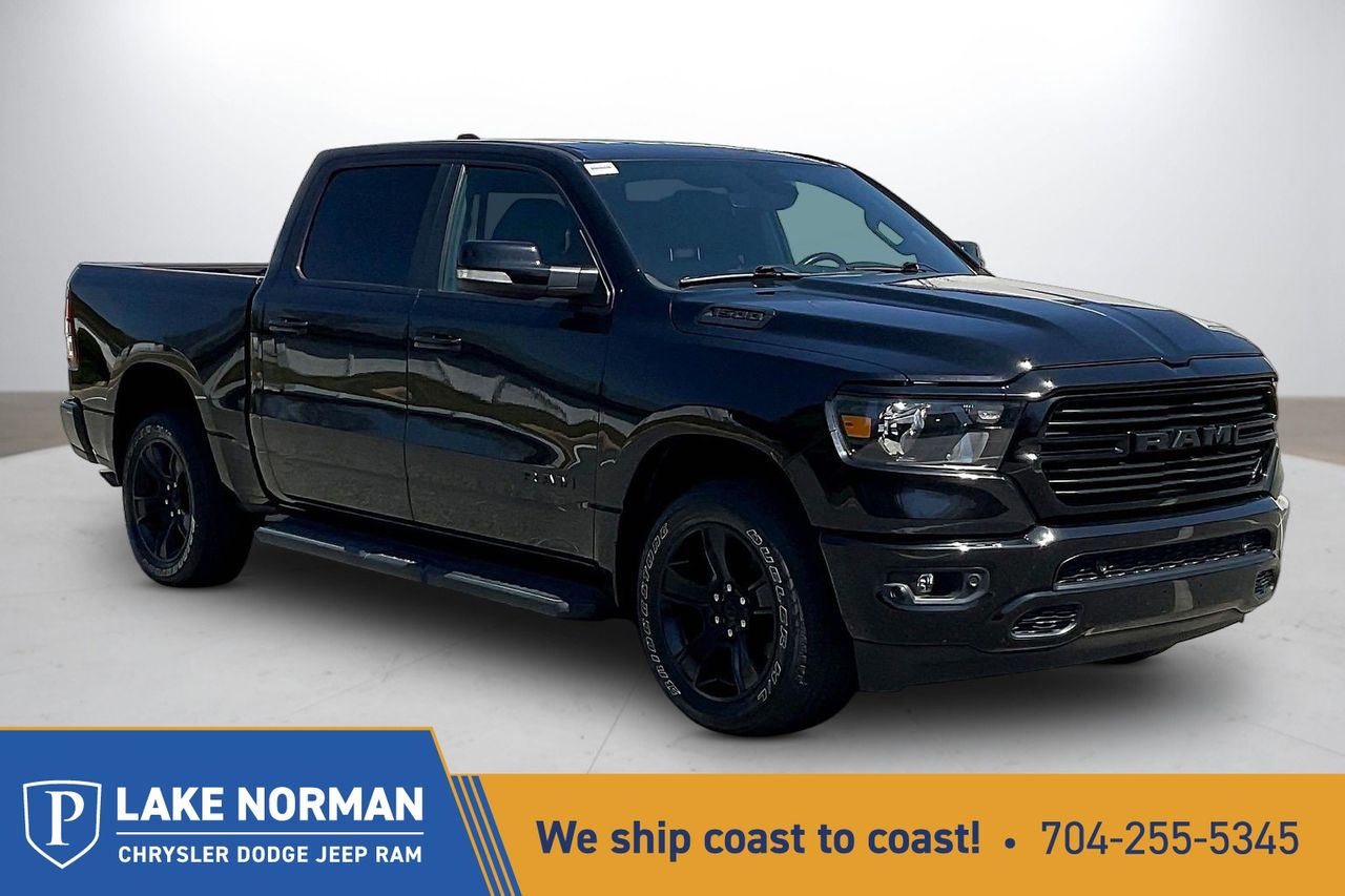 Diamond Black Crystal Pearlcoat 2021 RAM 1500 Big Horn Crew Cab 4WD Pickup Truck Four-Wheel Drive 8-Speed Automatic