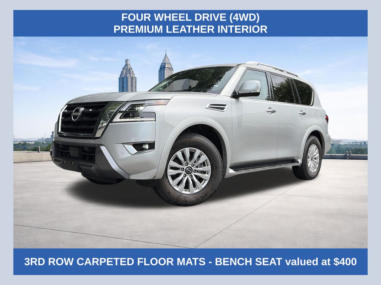 Brilliant Silver Metallic 2024 Nissan Armada SUV / Crossover Four-Wheel Drive 7-Speed Automatic