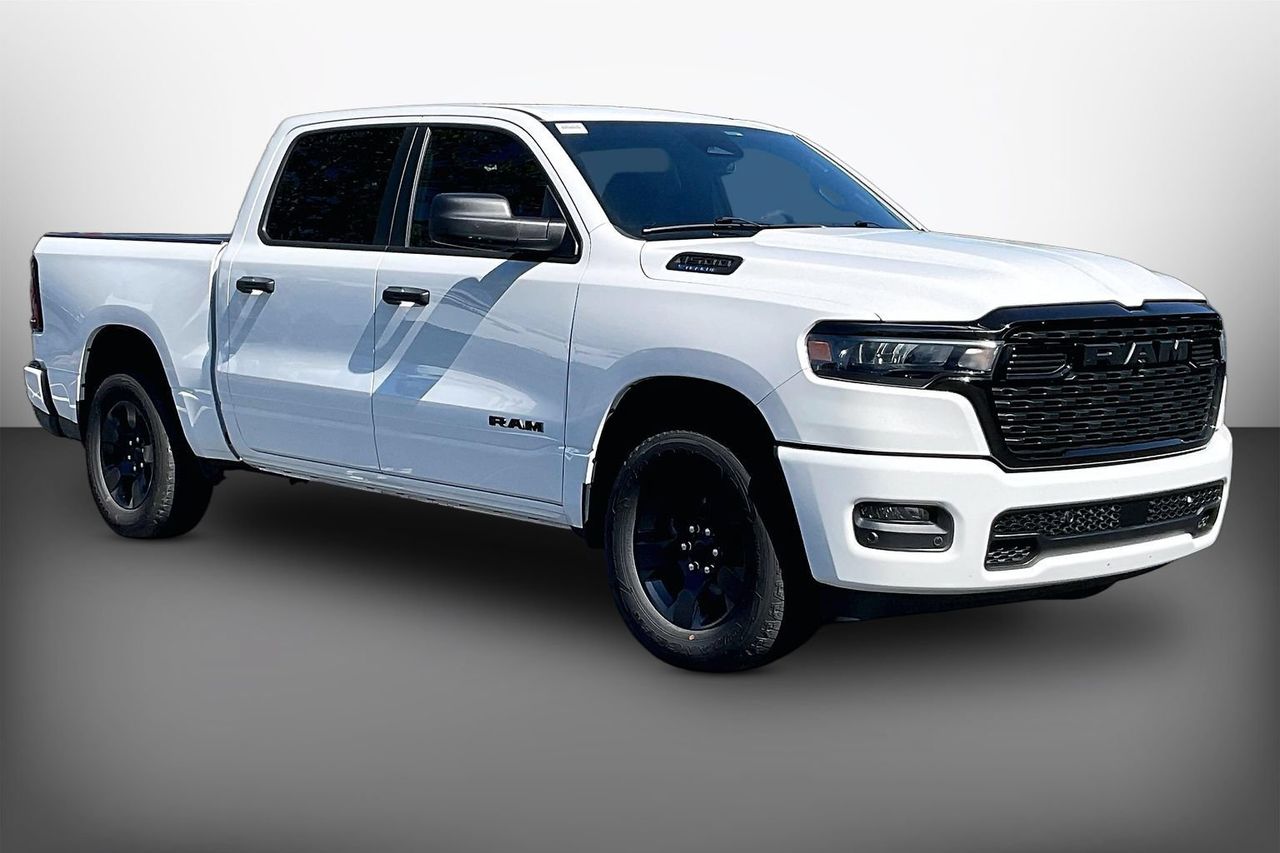 Bright White Clearcoat 2025 RAM 1500 Pickup Truck Four-Wheel Drive 8-Speed Automatic