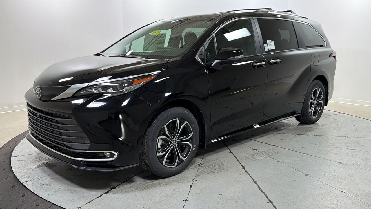 Midnight Black 2026 Toyota Sienna Platinum 7-Passenger AWD Minivan All-Wheel Drive Continuously Variable Transmission