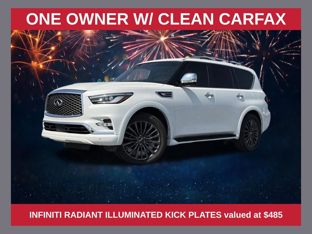 Moonstone White 2023 INFINITI QX80 SUV / Crossover Rear-Wheel Drive 7-Speed Automatic