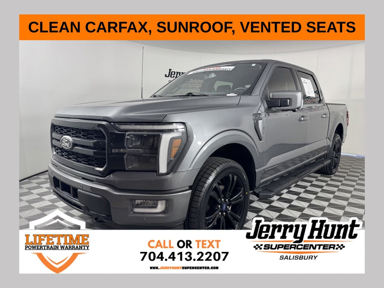 Gray Metallic 2024 Ford F-150 Pickup Truck Four-Wheel Drive Automatic