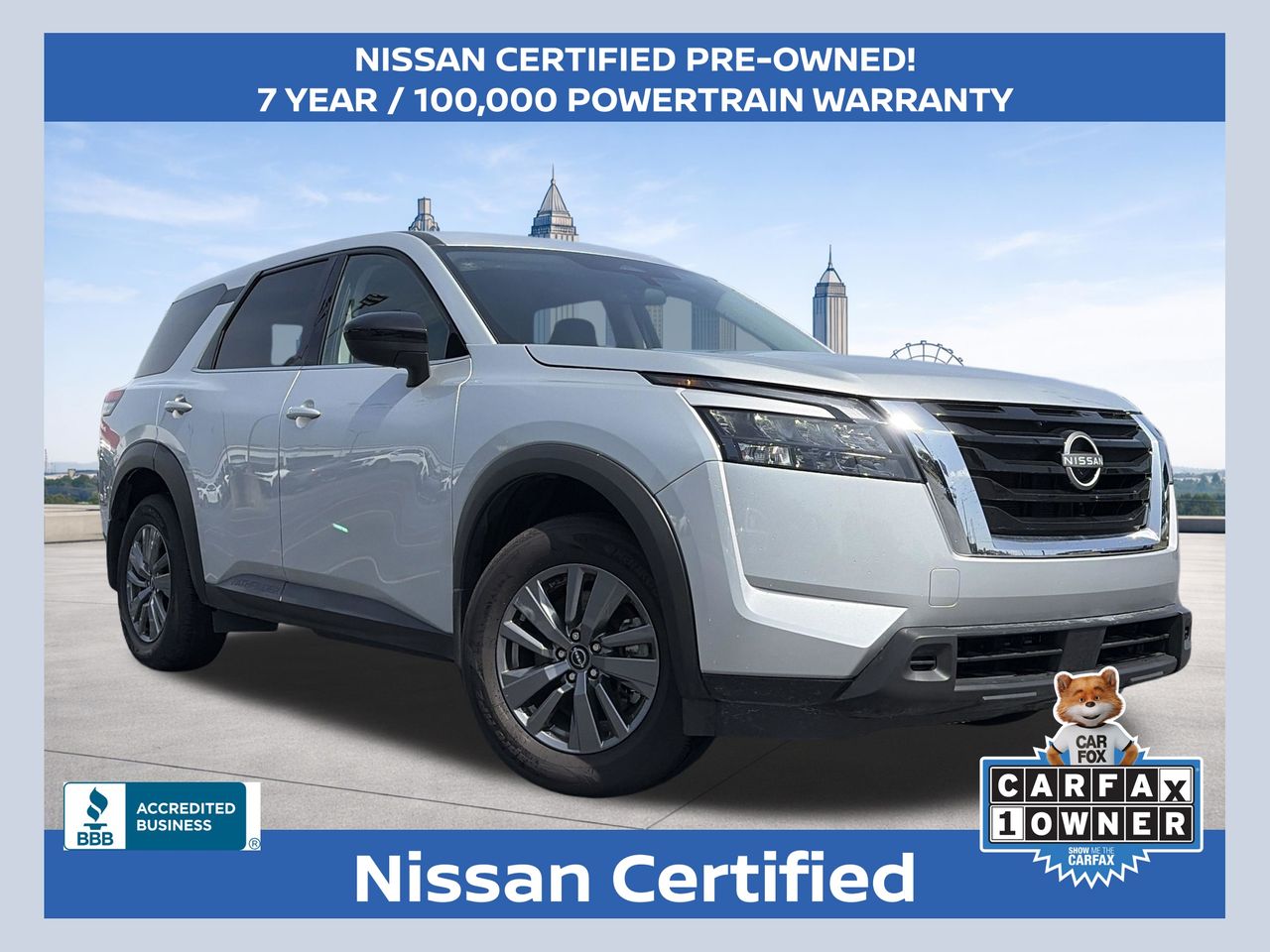 Brilliant Silver Metallic 2025 Nissan Pathfinder S FWD SUV / Crossover Front-Wheel Drive 9-Speed Automatic