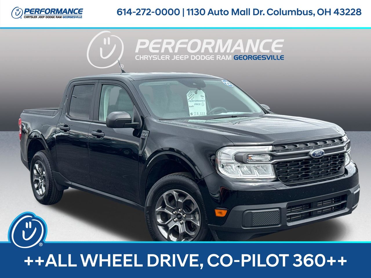 Shadow Black 2022 Ford Maverick XLT SuperCrew AWD Pickup Truck All-Wheel Drive 8-Speed Automatic