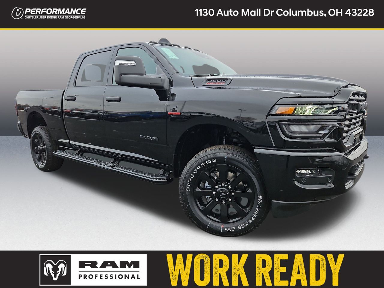 Diamond Black Crystal Pearlcoat 2026 RAM 2500 Big Horn Crew Cab 4WD Pickup Truck Four-Wheel Drive 8-Speed Automatic