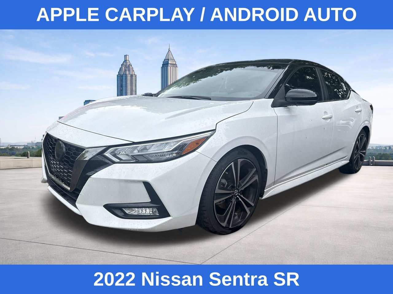 Aspen White Tricoat/Super Black 2022 Nissan Sentra Sedan Front-Wheel Drive Continuously Variable Transmission