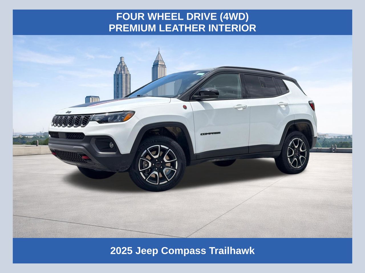 Bright White Clearcoat 2025 Jeep Compass SUV / Crossover Four-Wheel Drive 8-Speed Automatic