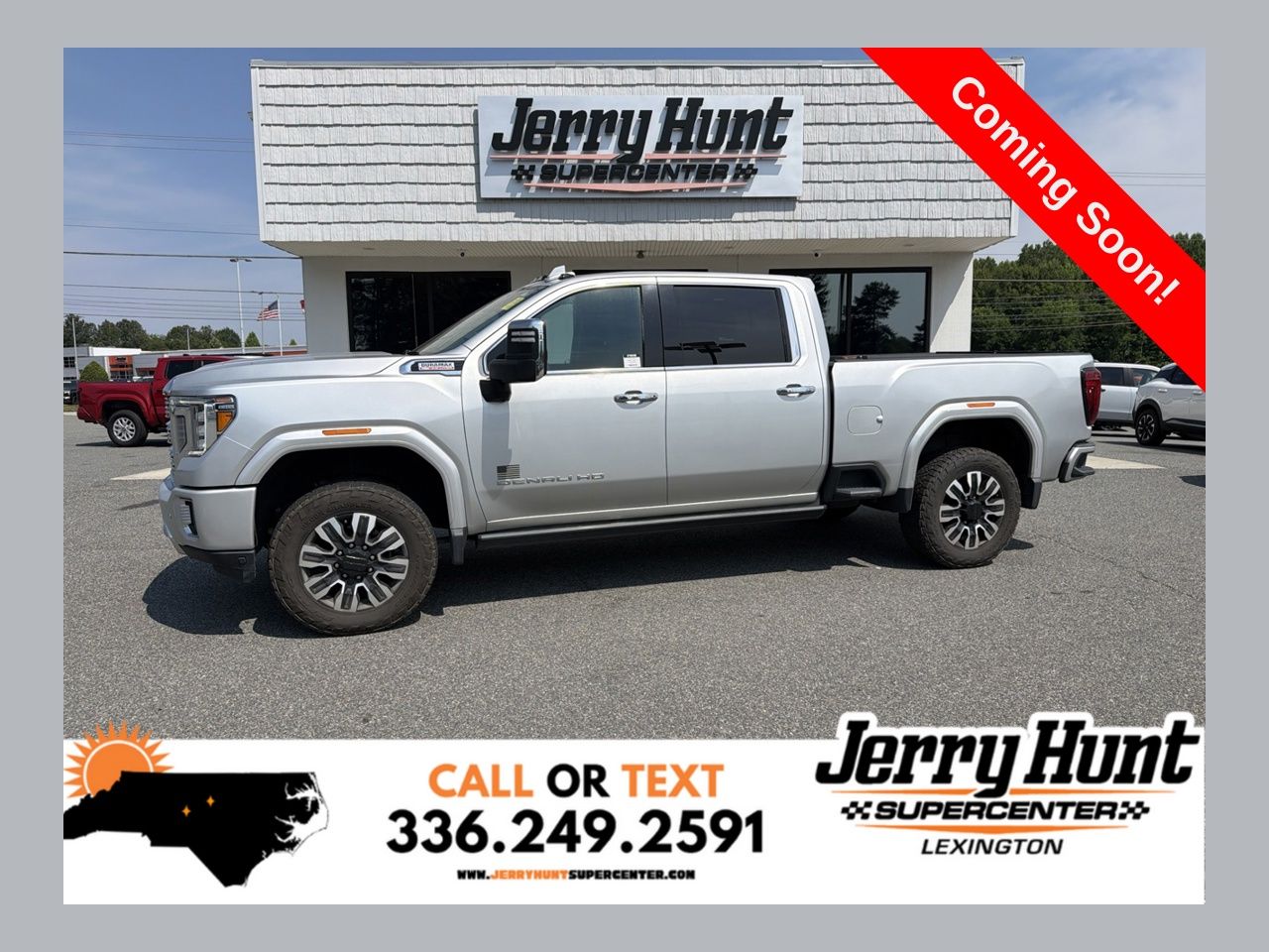 Quicksilver Metallic 2022 GMC Sierra 2500HD Denali Crew Cab 4WD Pickup Truck Four-Wheel Drive Automatic