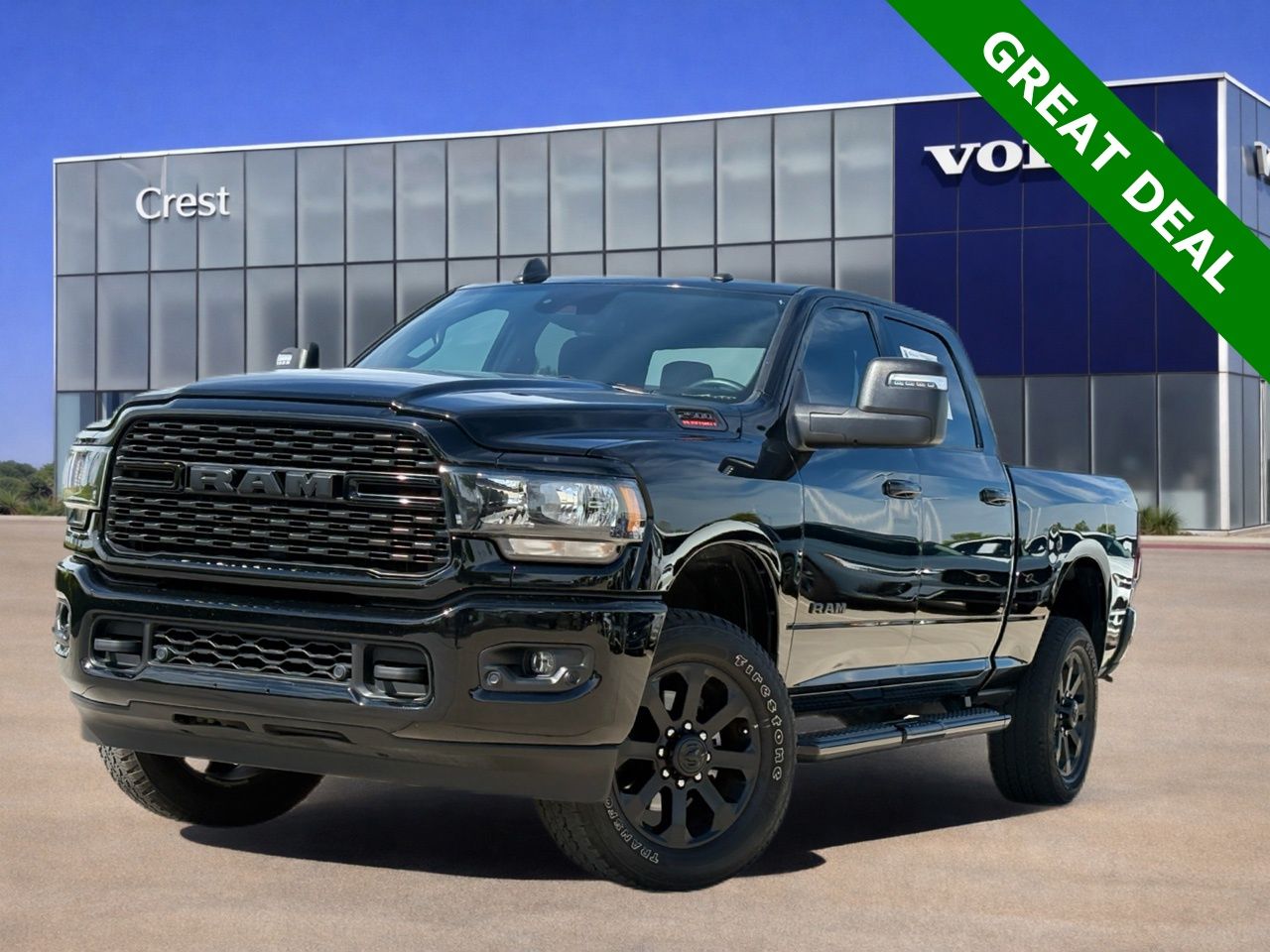 Diamond Black Crystal Pearlcoat 2024 RAM 2500 Big Horn Crew Cab 4WD Pickup Truck Four-Wheel Drive 8-Speed Automatic