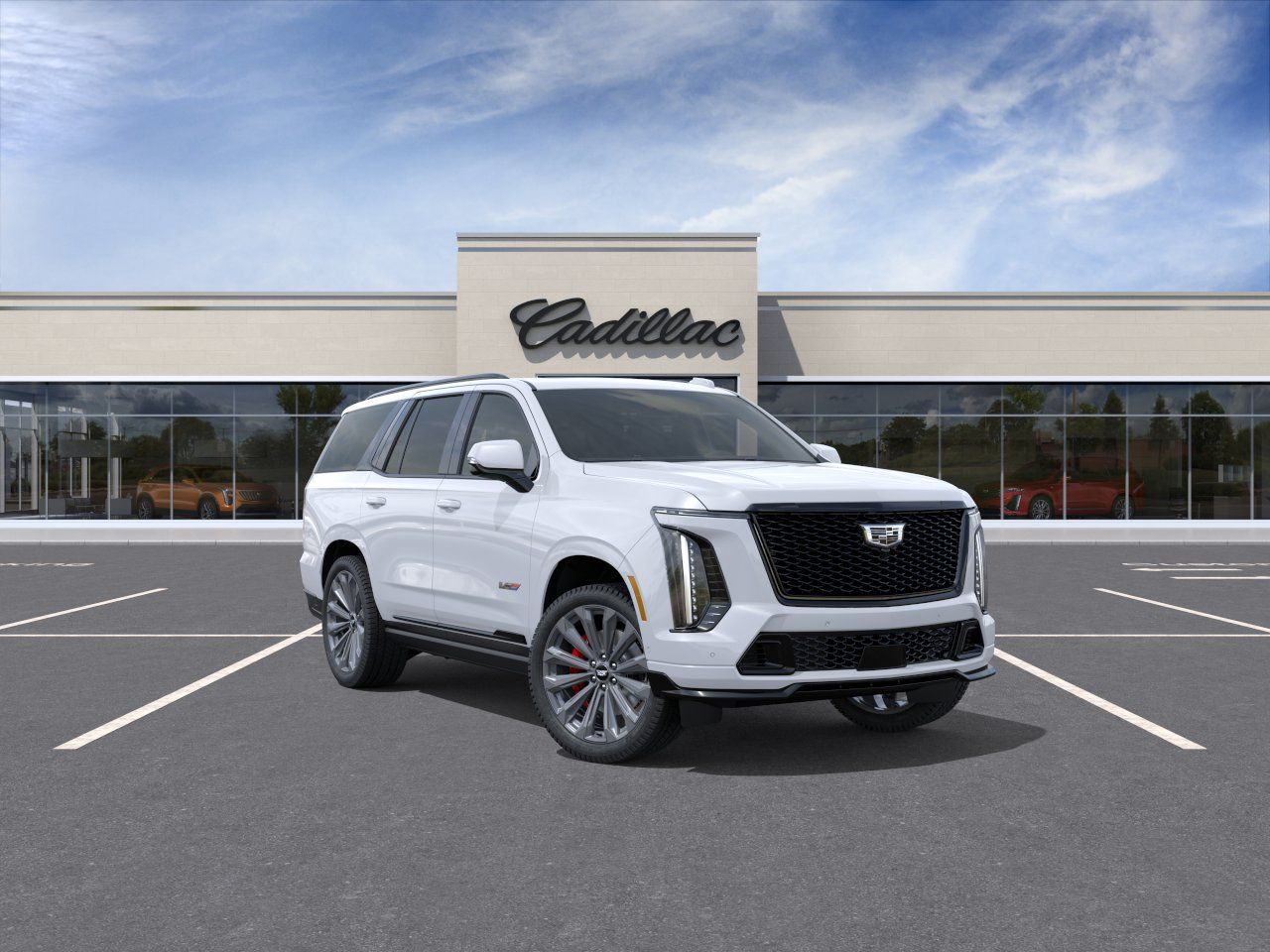 Vibrant White Tricoat 2026 Cadillac Escalade-V 4WD SUV / Crossover All-Wheel Drive