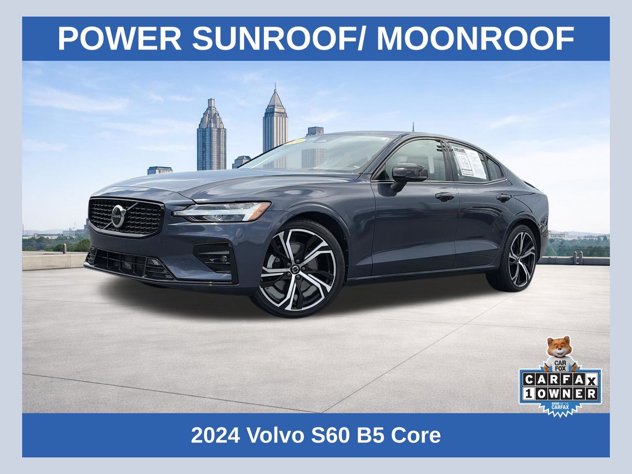 Adriatic Blue 2024 Volvo S60 Sedan All-Wheel Drive Automatic