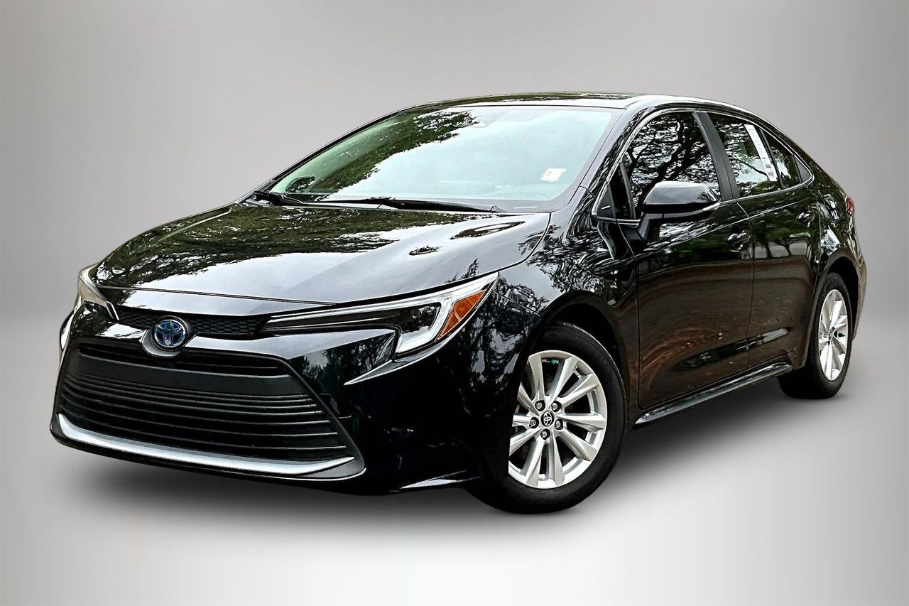 Midnight Black Metallic 2024 Toyota Corolla Hybrid XLE FWD Sedan Front-Wheel Drive Continuously Variable Transmission