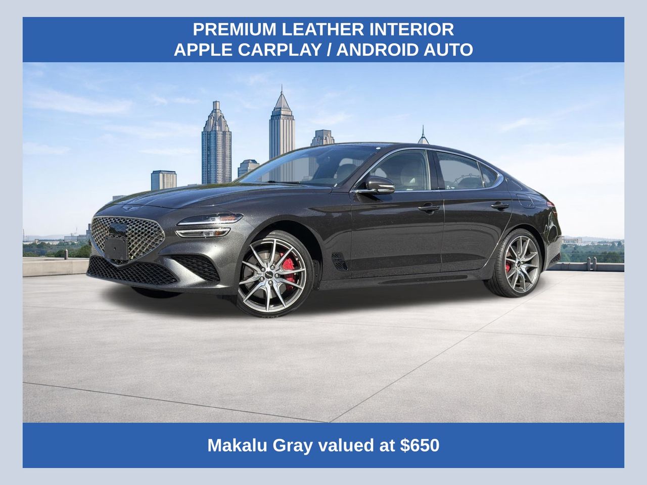 Makalu Gray 2025 Genesis G70 Sedan Rear-Wheel Drive 8-Speed Automatic