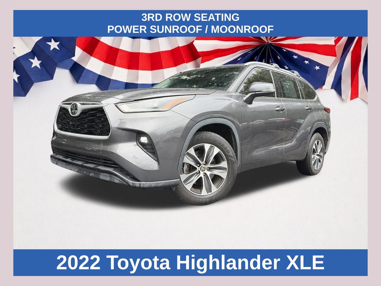 Magnetic Gray Metallic 2022 Toyota Highlander SUV / Crossover Front-Wheel Drive 8-Speed Automatic