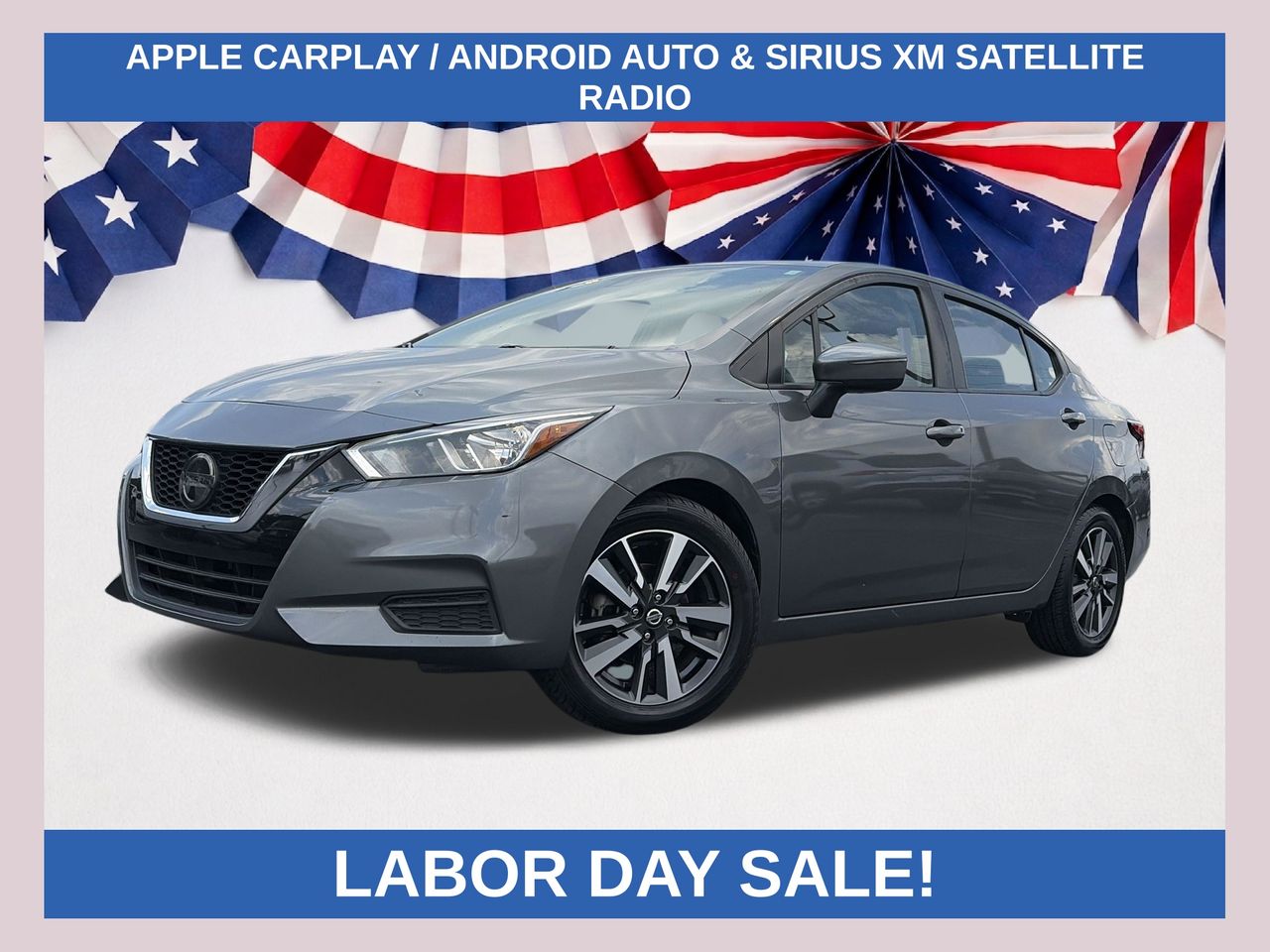 Gray (Gun Metallic) 2020 Nissan Versa Sedan Front-Wheel Drive Continuously Variable Transmission