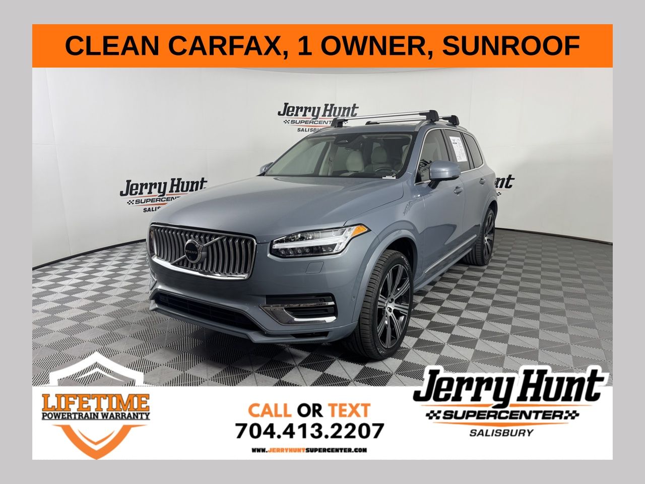 Gray Metallic 2023 Volvo XC90 B6 Ultimate Bright Theme 7-Passenger AWD SUV / Crossover All-Wheel Drive Automatic