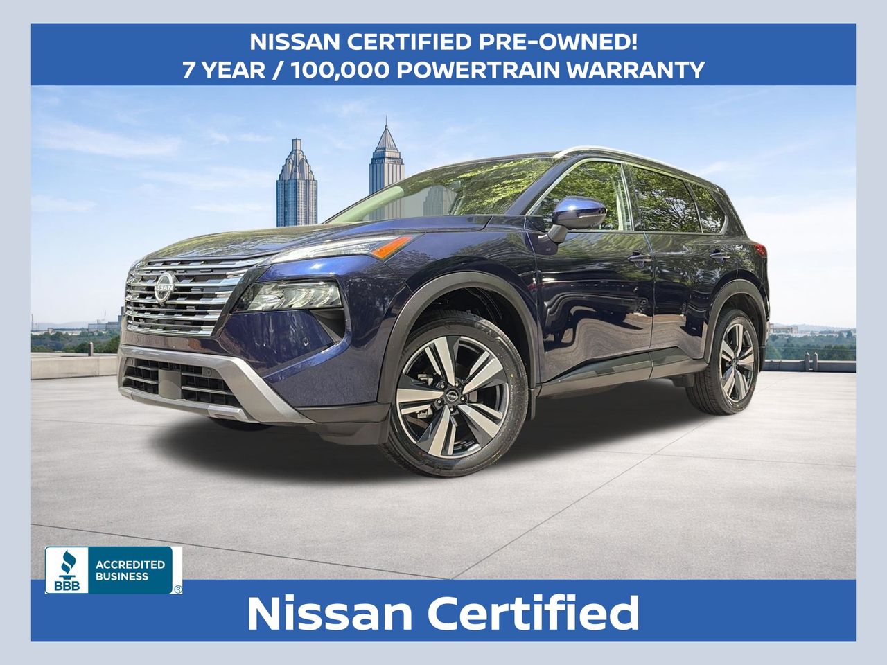 Deep Ocean Blue Pearl 2024 Nissan Rogue SUV / Crossover Front-Wheel Drive Continuously Variable Transmission