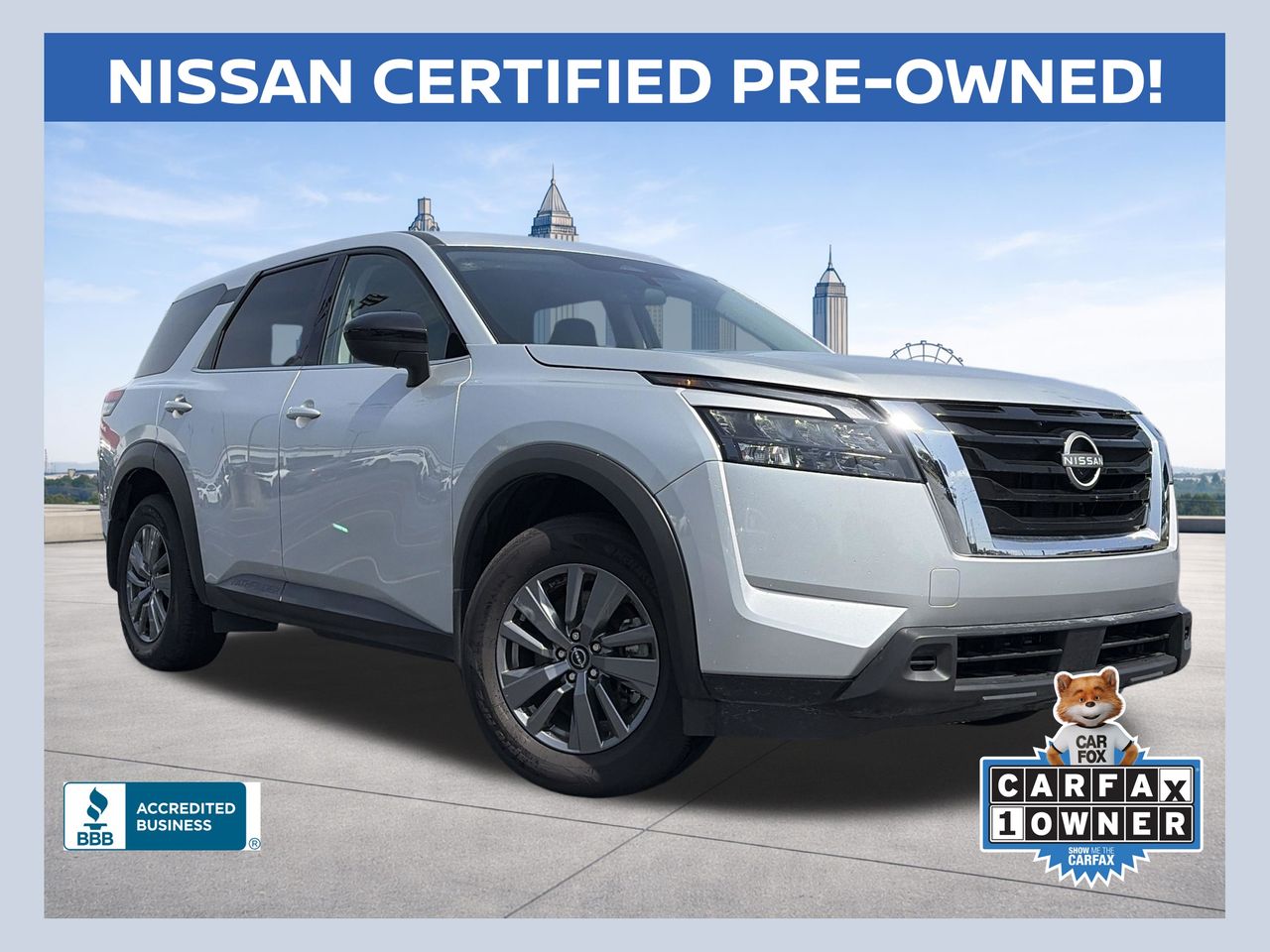 Brilliant Silver Metallic 2025 Nissan Pathfinder S FWD SUV / Crossover Front-Wheel Drive 9-Speed Automatic