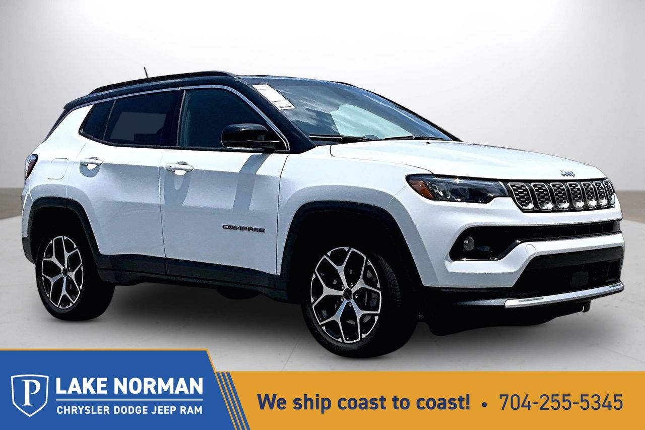 Bright White Clearcoat 2025 Jeep Compass SUV / Crossover Four-Wheel Drive 8-Speed Automatic
