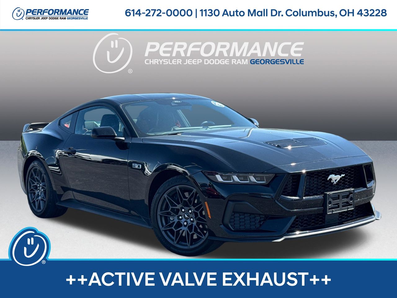 Shadow Black 2025 Ford Mustang GT Fastback RWD Coupe Rear-Wheel Drive 6-Speed Manual