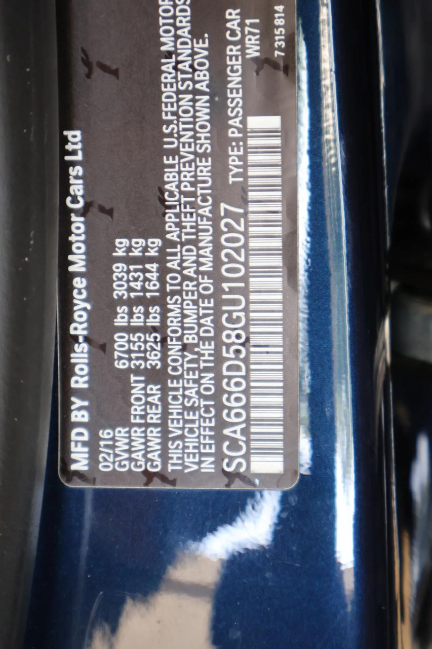 Blue 2016 Rolls-Royce Dawn Convertible Rear-Wheel Drive 8-Speed Automatic