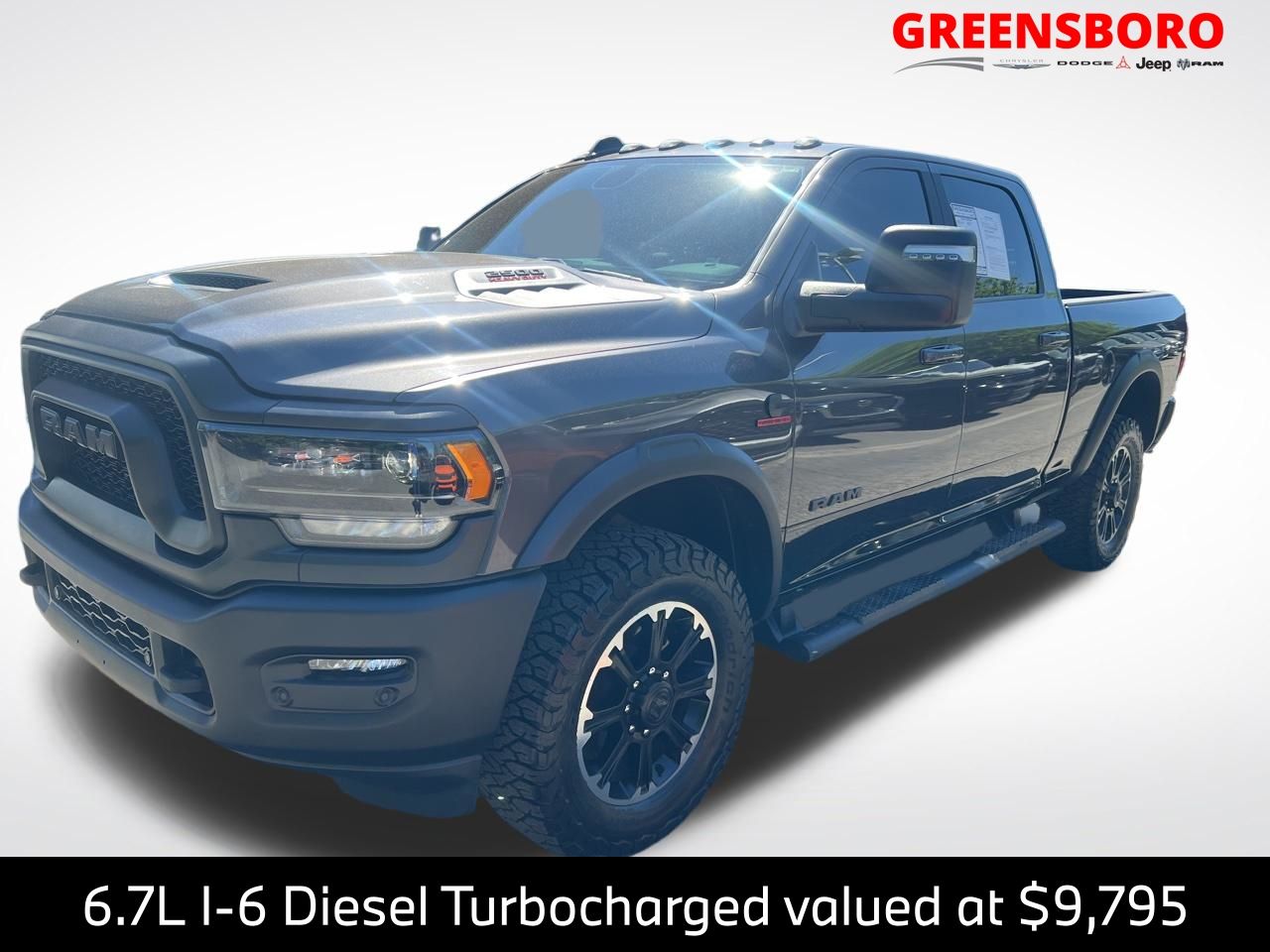 Gray (Granite Crystal Metallic Clearcoat) 2024 RAM 2500 Rebel Crew Cab 4WD Pickup Truck Four-Wheel Drive 6-Speed Automatic