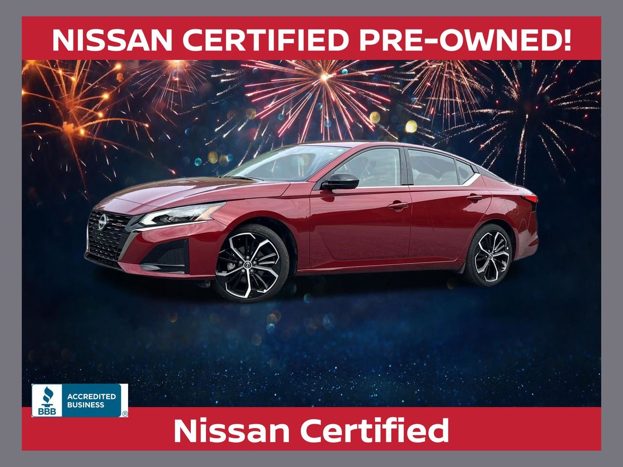 Red (Scarlet Ember) 2025 Nissan Altima Sedan Front-Wheel Drive Continuously Variable Transmission