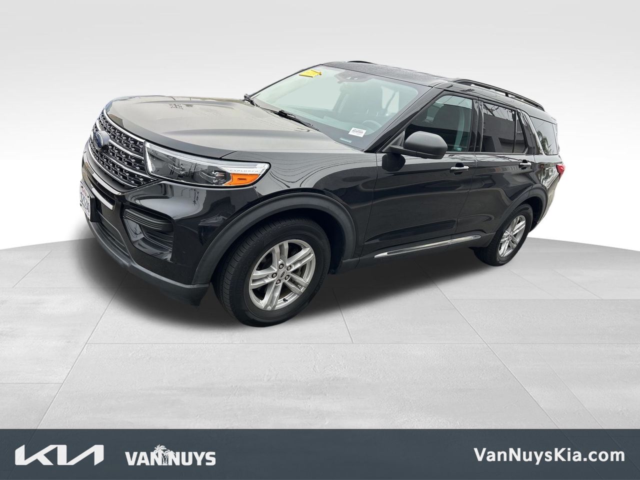 Black Metallic 2021 Ford Explorer XLT RWD SUV / Crossover Rear-Wheel Drive Automatic