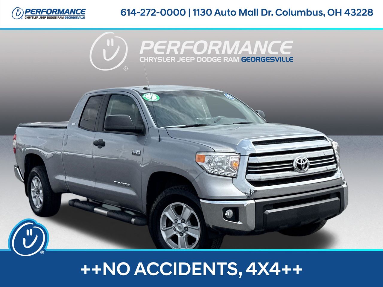 Silver Sky Metallic 2017 Toyota Tundra TRD Pro Double Cab 5.7L FFV 4WD Pickup Truck Four-Wheel Drive 6-Speed Automatic Overdrive