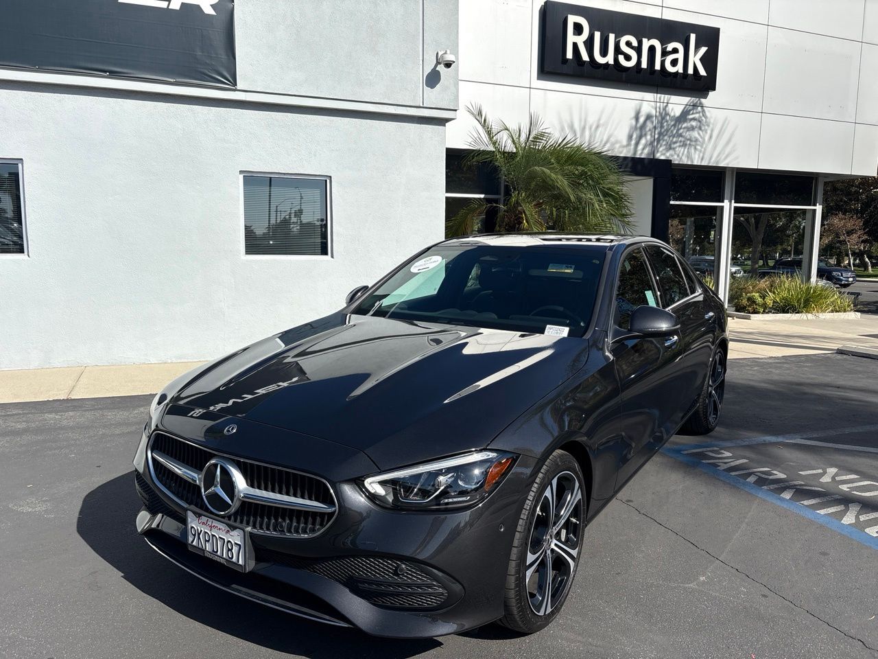 Graphite Gray Metallic 2024 Mercedes-Benz C-Class Sedan Rear-Wheel Drive 9-Speed Automatic
