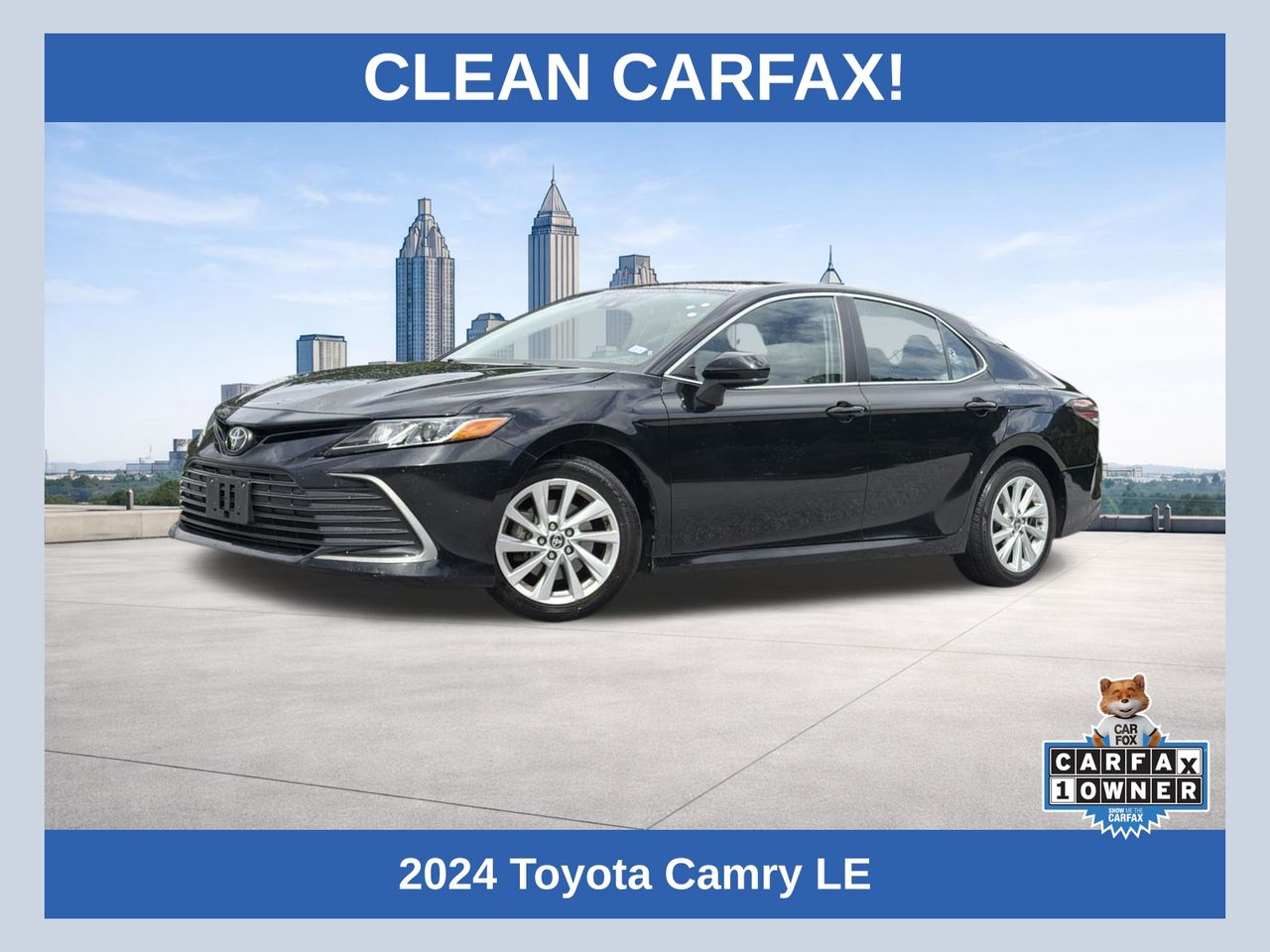 Midnight Black Metallic 2024 Toyota Camry Sedan Front-Wheel Drive 8-Speed Automatic