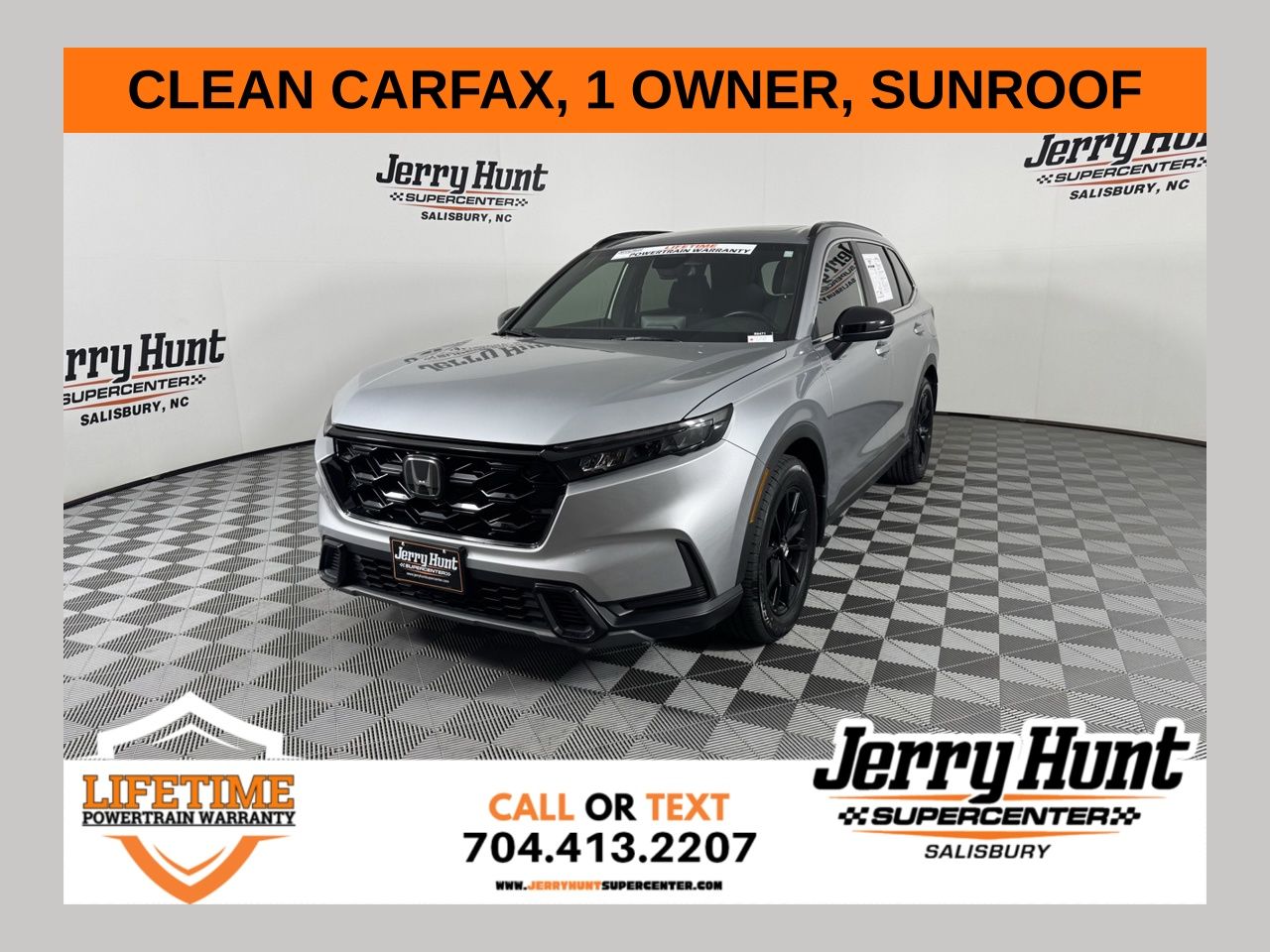 Silver 2025 Honda CR-V Hybrid Sport FWD SUV / Crossover Front-Wheel Drive Continuously Variable Transmission