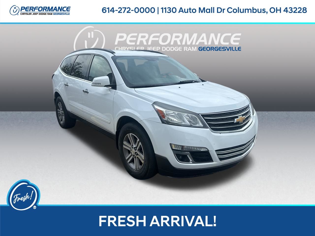 Summit White 2017 Chevrolet Traverse 1LT AWD SUV / Crossover All-Wheel Drive 6-Speed Automatic