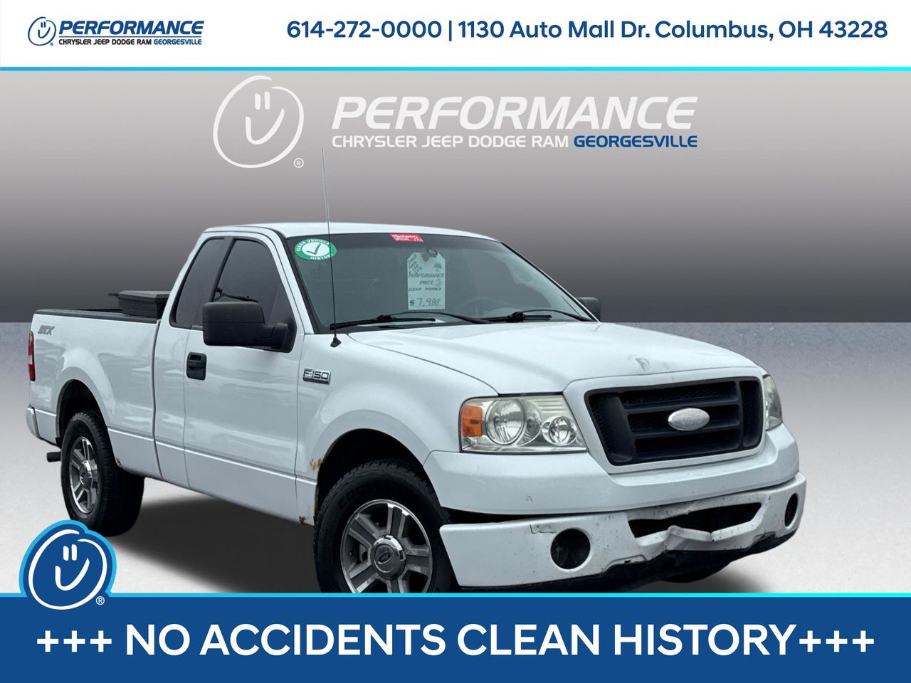 Oxford White Clearcoat 2008 Ford F-150 STX Pickup Truck 4X2 4-Speed Automatic Overdrive