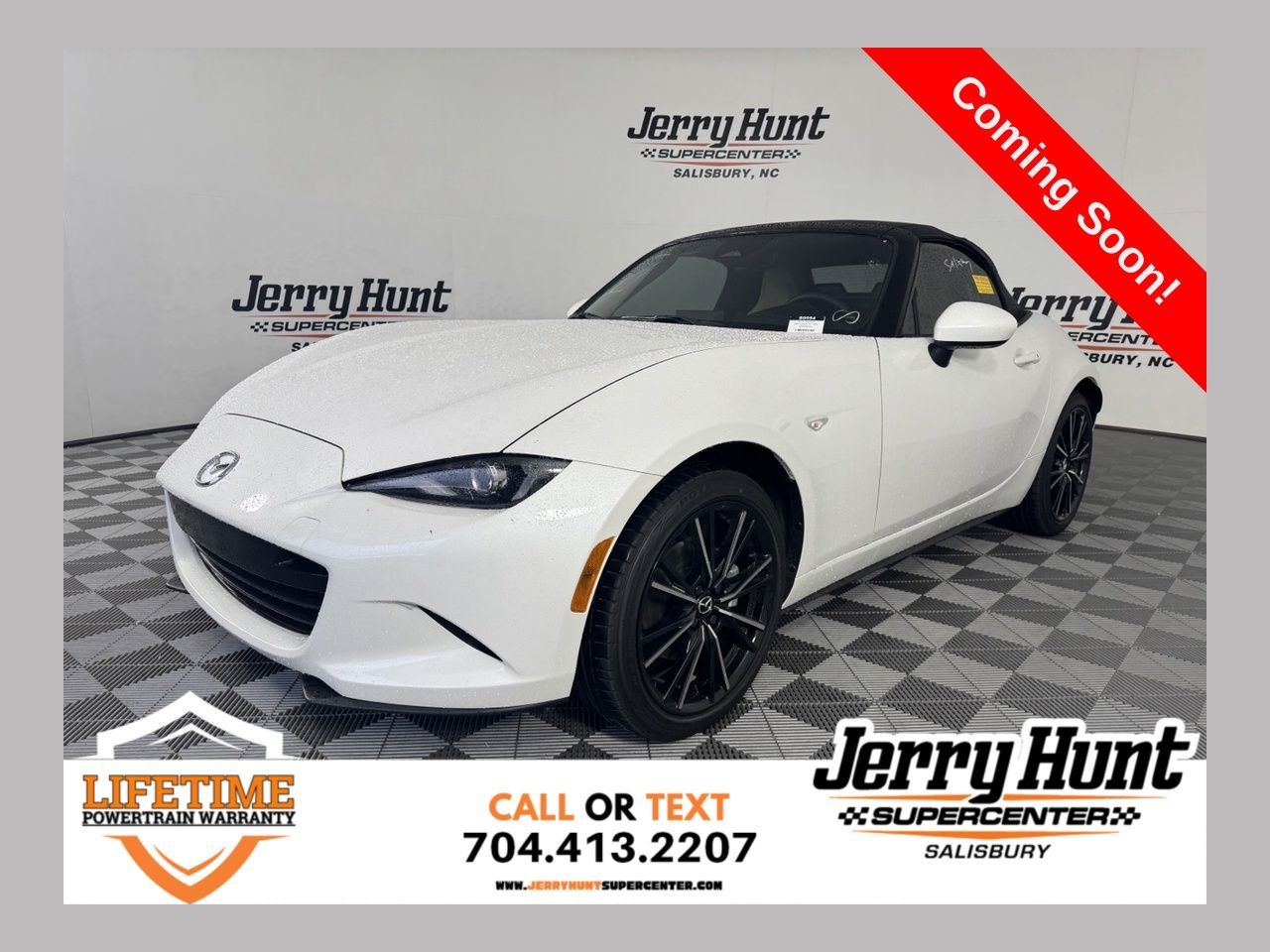 Snowflake White Pearl Mica 2025 Mazda MX-5 Miata Convertible Rear-Wheel Drive 6-Speed Manual