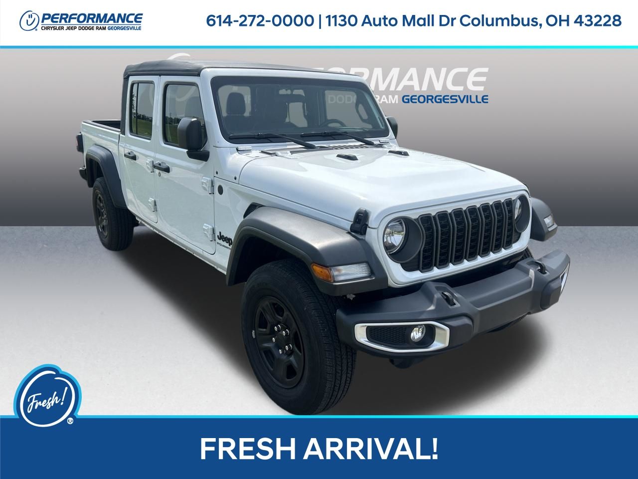 Bright White Clearcoat 2025 Jeep Gladiator Pickup Truck Four-Wheel Drive 8-Speed Automatic