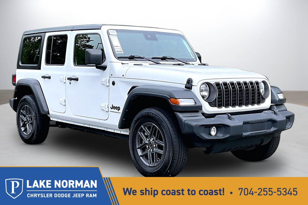 Bright White Clearcoat 2024 Jeep Wrangler Sport S 4-Door 4WD SUV / Crossover Four-Wheel Drive 8-Speed Automatic