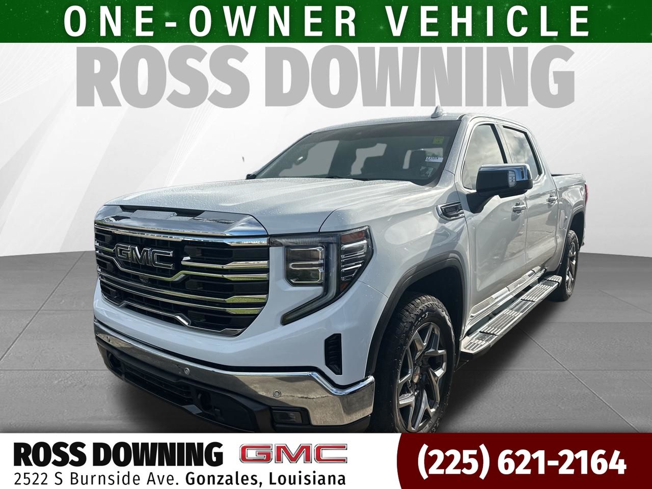 Summit White 2022 GMC Sierra 1500 SLT Crew Cab 4WD Pickup Truck Four-Wheel Drive Automatic
