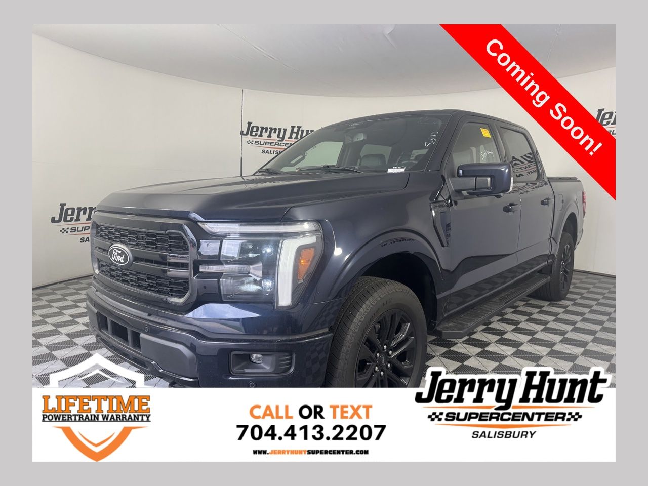 Blue Metallic 2025 Ford F-150 Pickup Truck Four-Wheel Drive Automatic